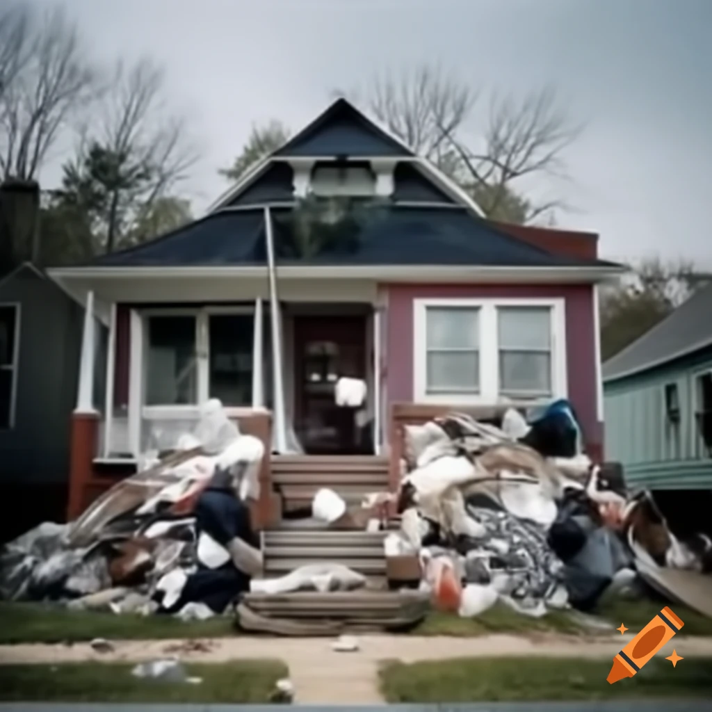 Tacky southern house with Trump merchandise