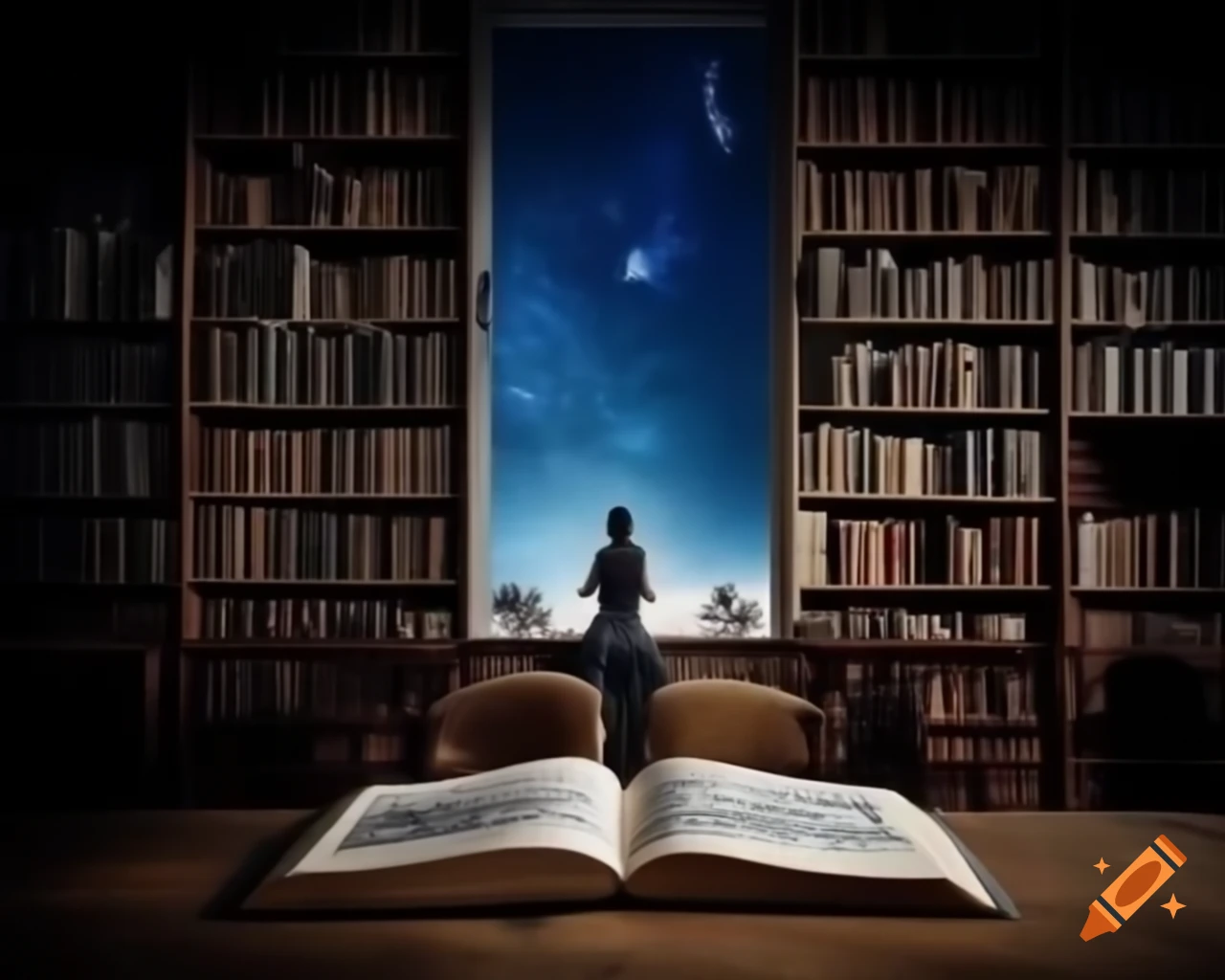 Artistic representation of 'Stories Without Fiction' with open books and floating pages