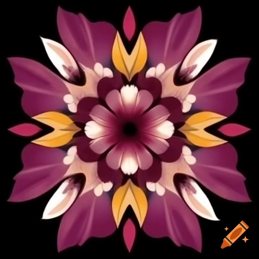 Art deco flower poster featuring elegant floral designs