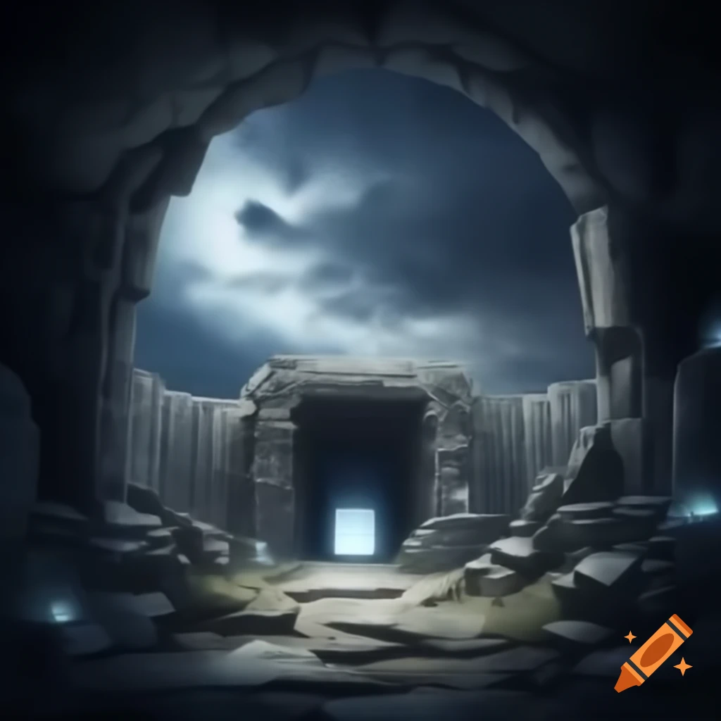 Open sky view from a dungeon