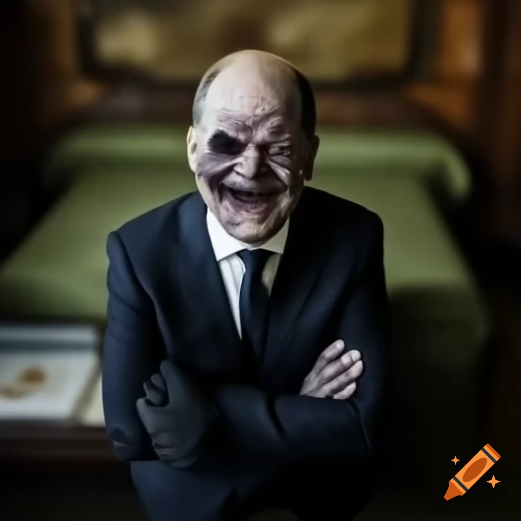 Zombie character resembling a grinning politician