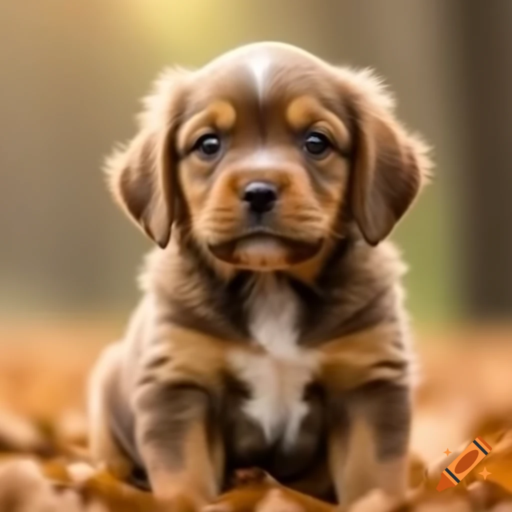 Cute puppy dog portrait