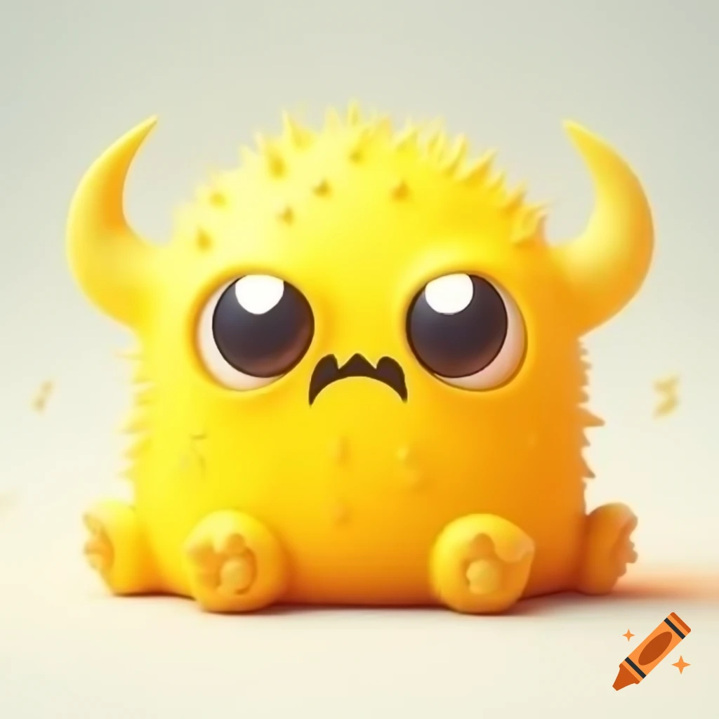 Yellow manga-style monster character