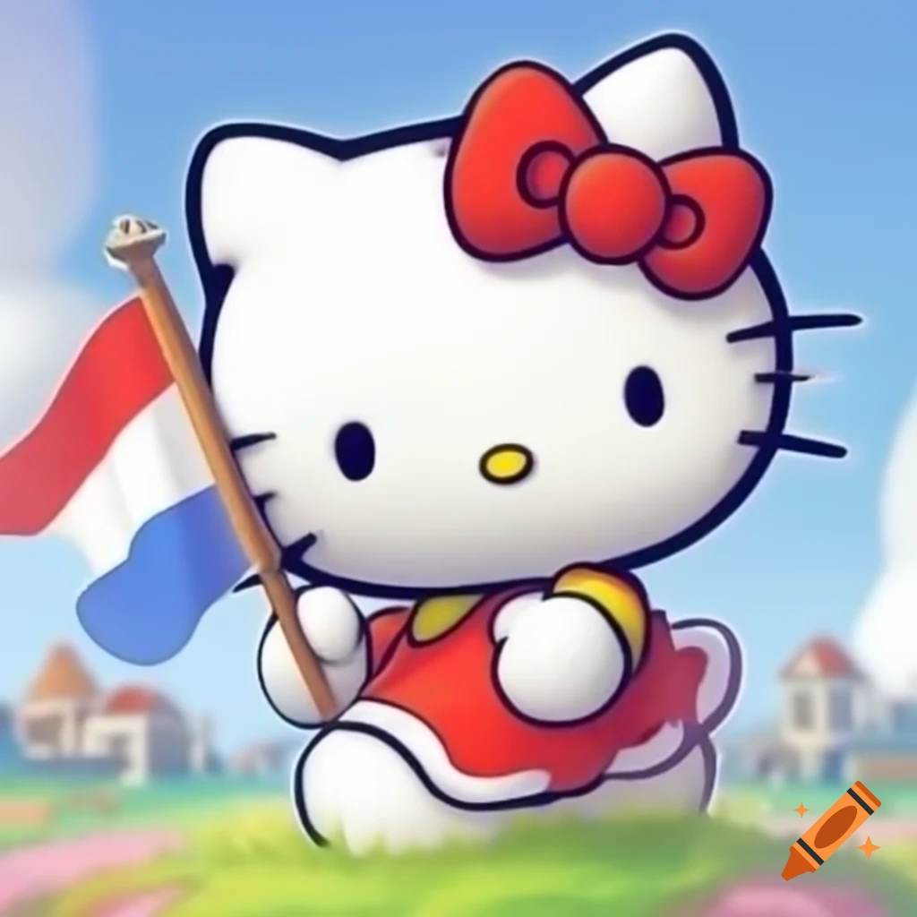 Hello Kitty character with Dutch flag
