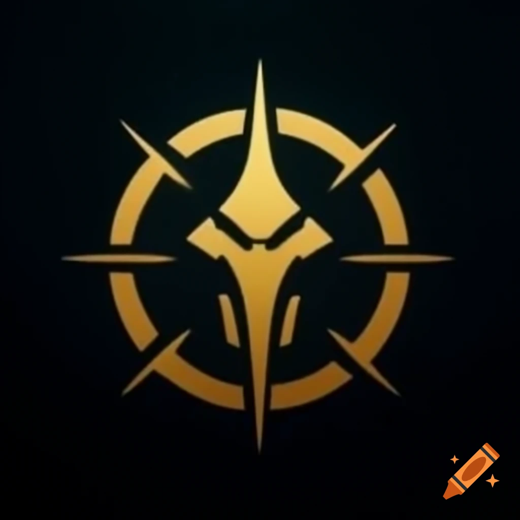 Geometric circle logo representing an orcish cult, mystery theme