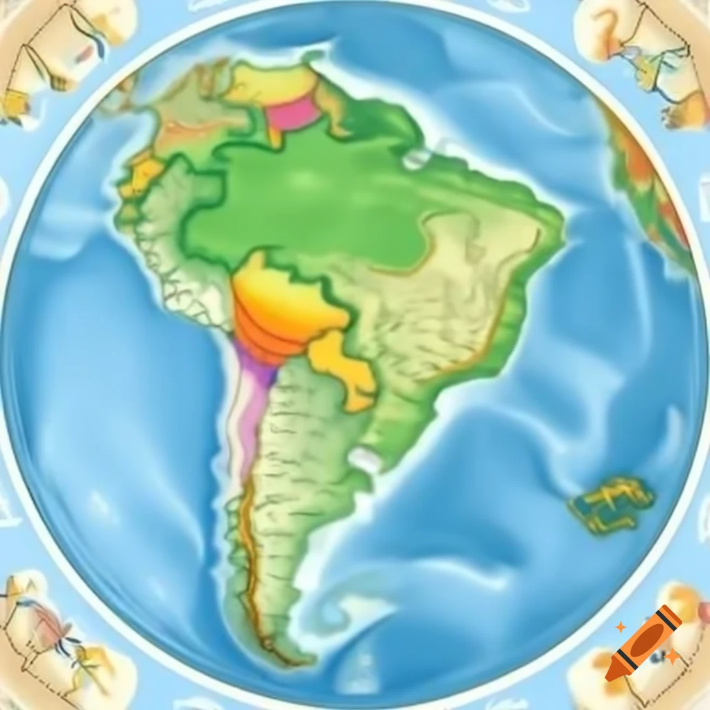 Vibrant map of Gran Colombia depicting the envisioned unity of South American nations