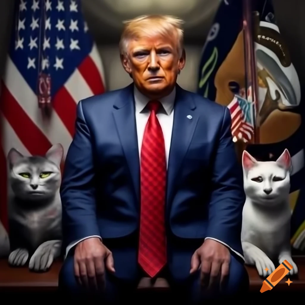 Cats surrounding a prominent political figure