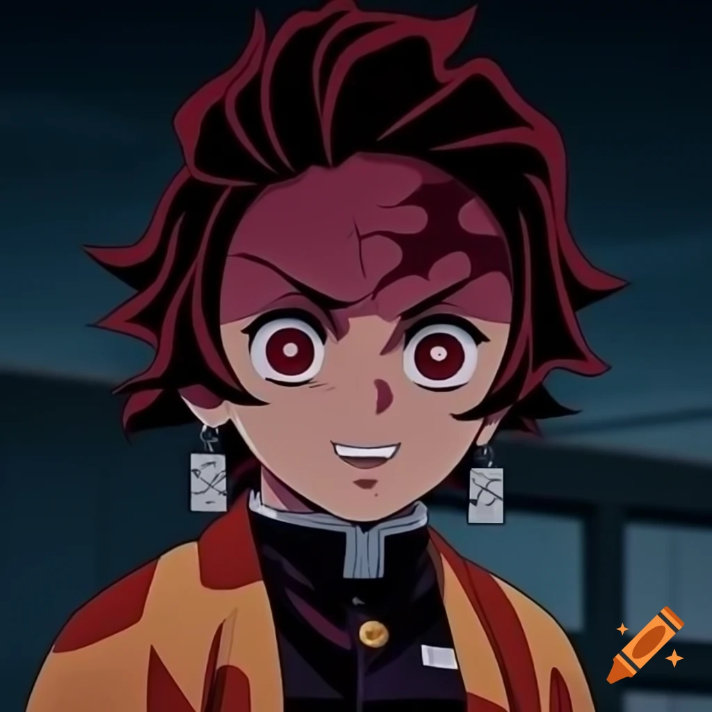 Demon Slayer character in action pose