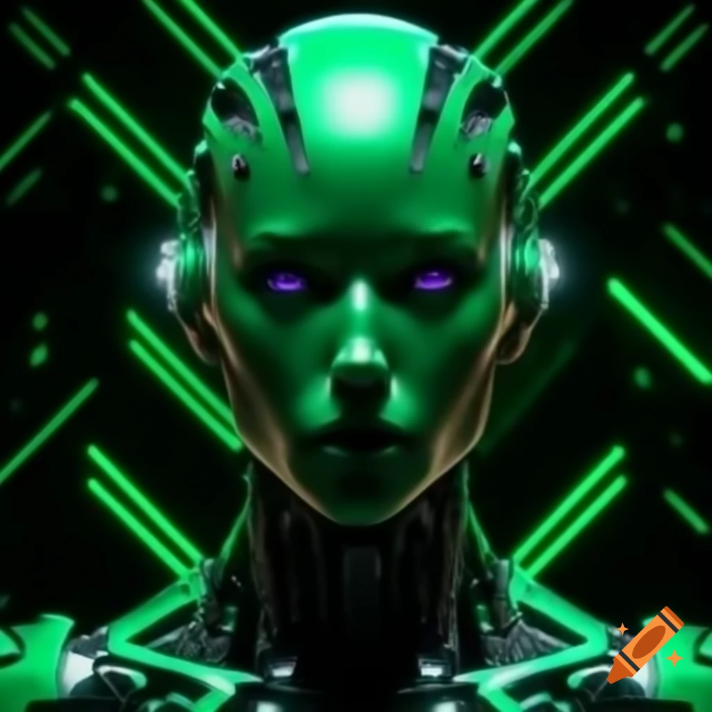 Abstract representation of cyber green color