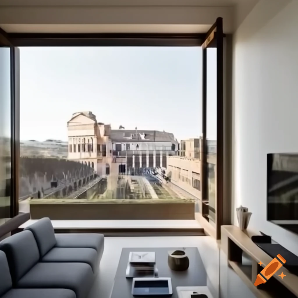 Minimalist penthouse with Colosseum view in Rome