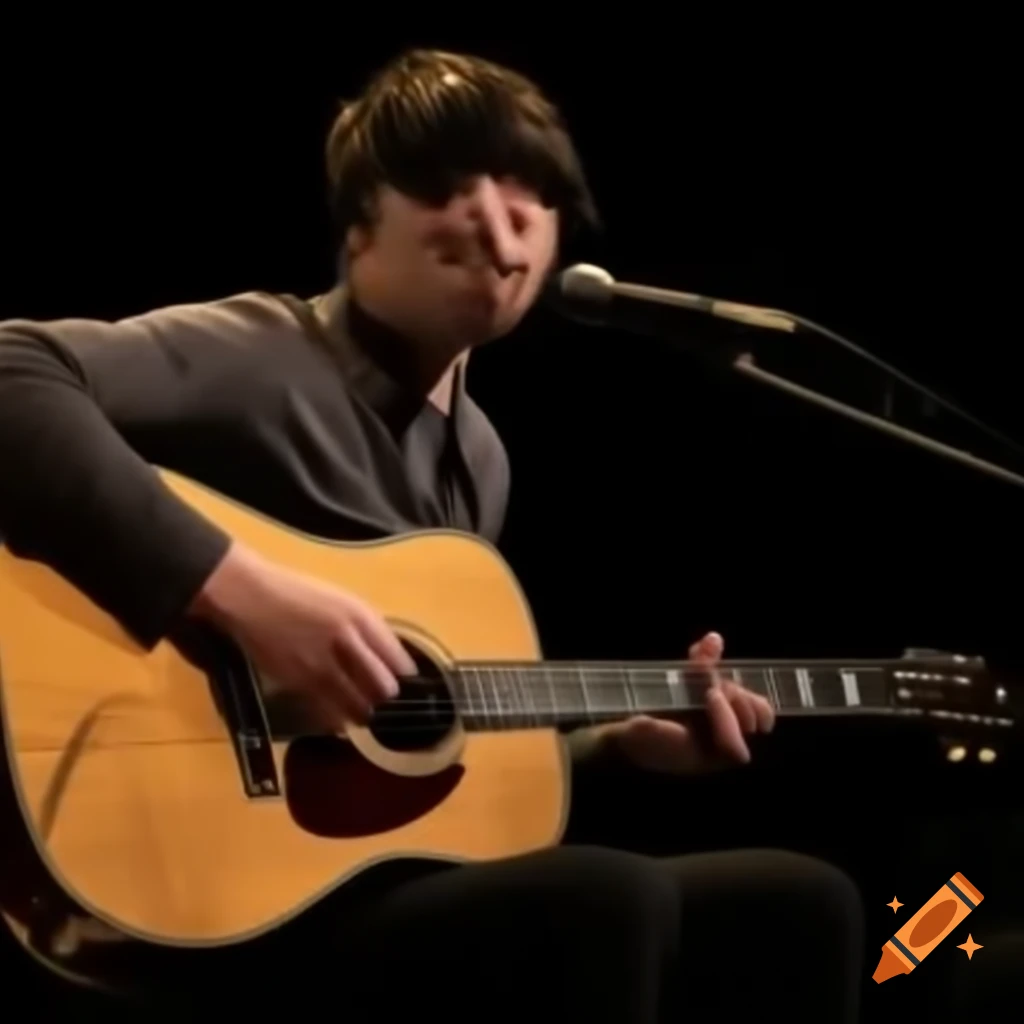 Skilled guitarist performing on stage