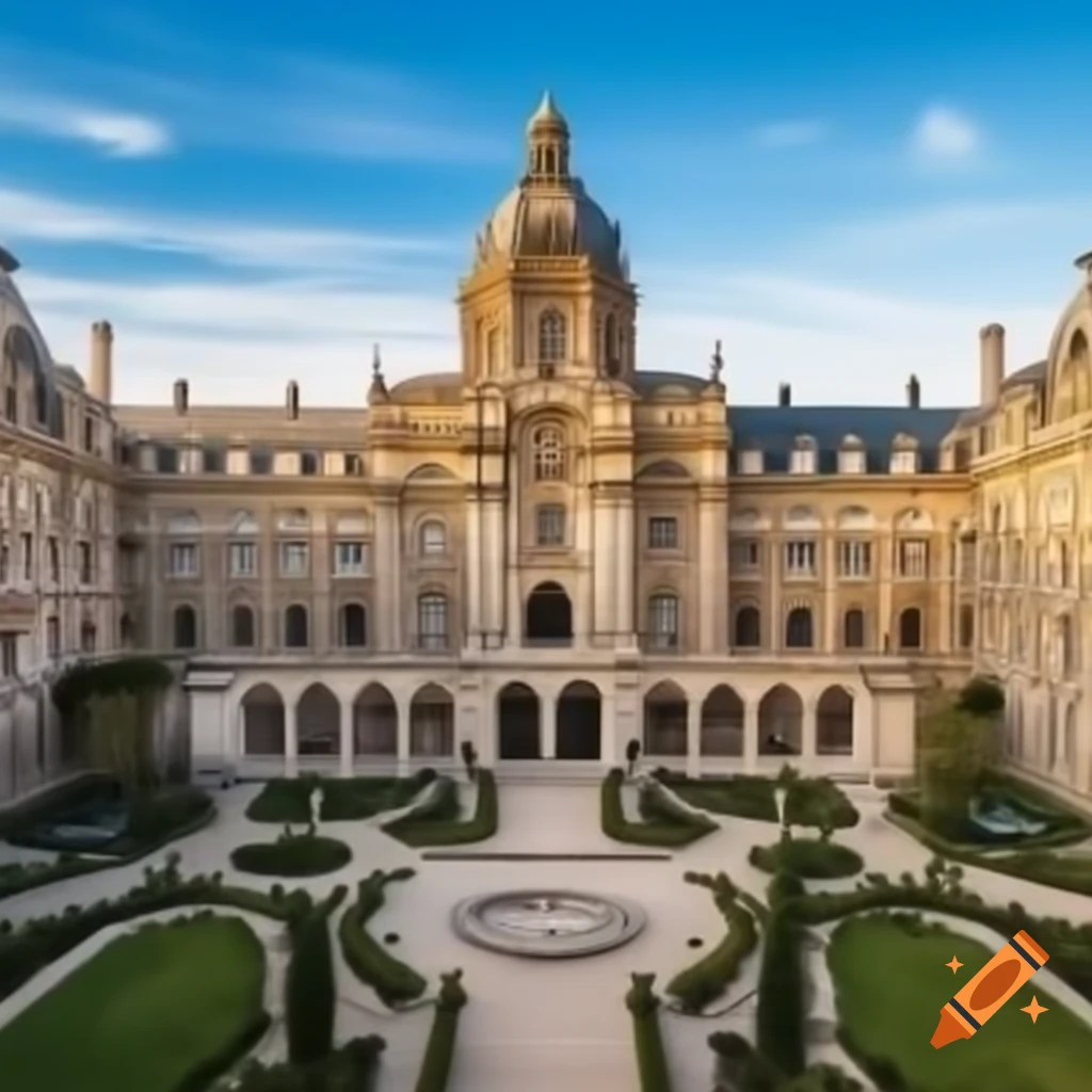 Majestic Baroque university building in the city center