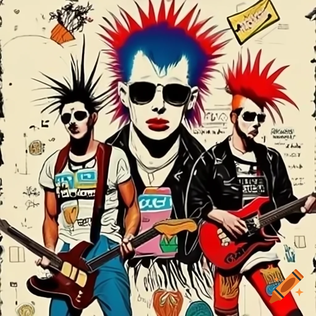 Gritty DIY punk rock concert poster design from the 1980s