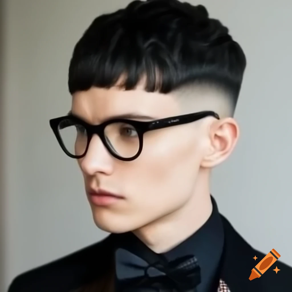 Casually dressed man with bow tie and glasses, short black hair