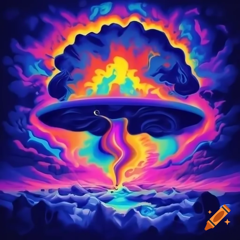 Psychedelic representation of a storm