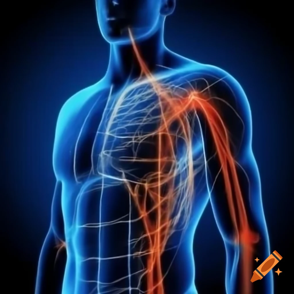 Body chart highlighting areas of joint pain