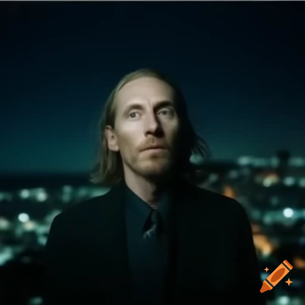 Occultist man in San Francisco at night