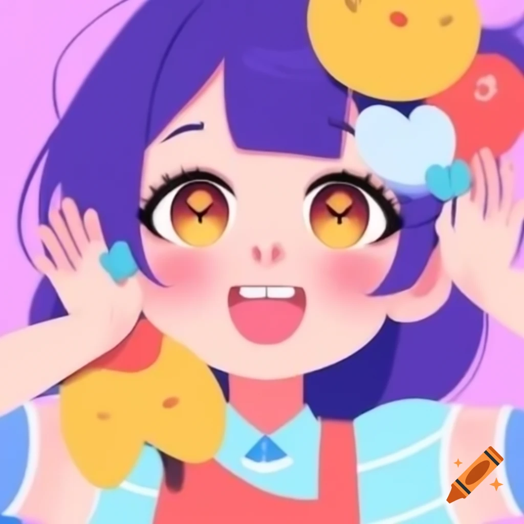 Anime style ASMR scene