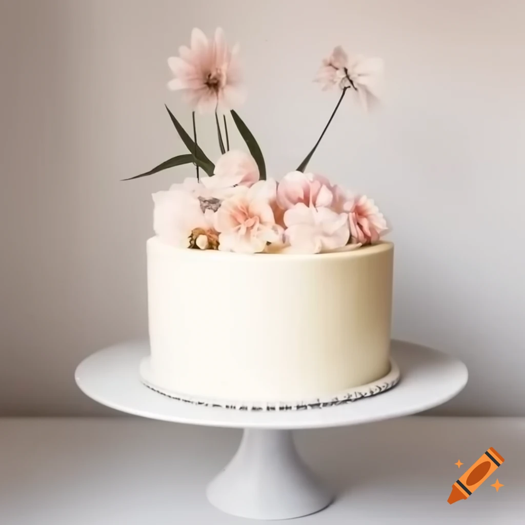 Delicious vanilla cake wall with a smooth texture