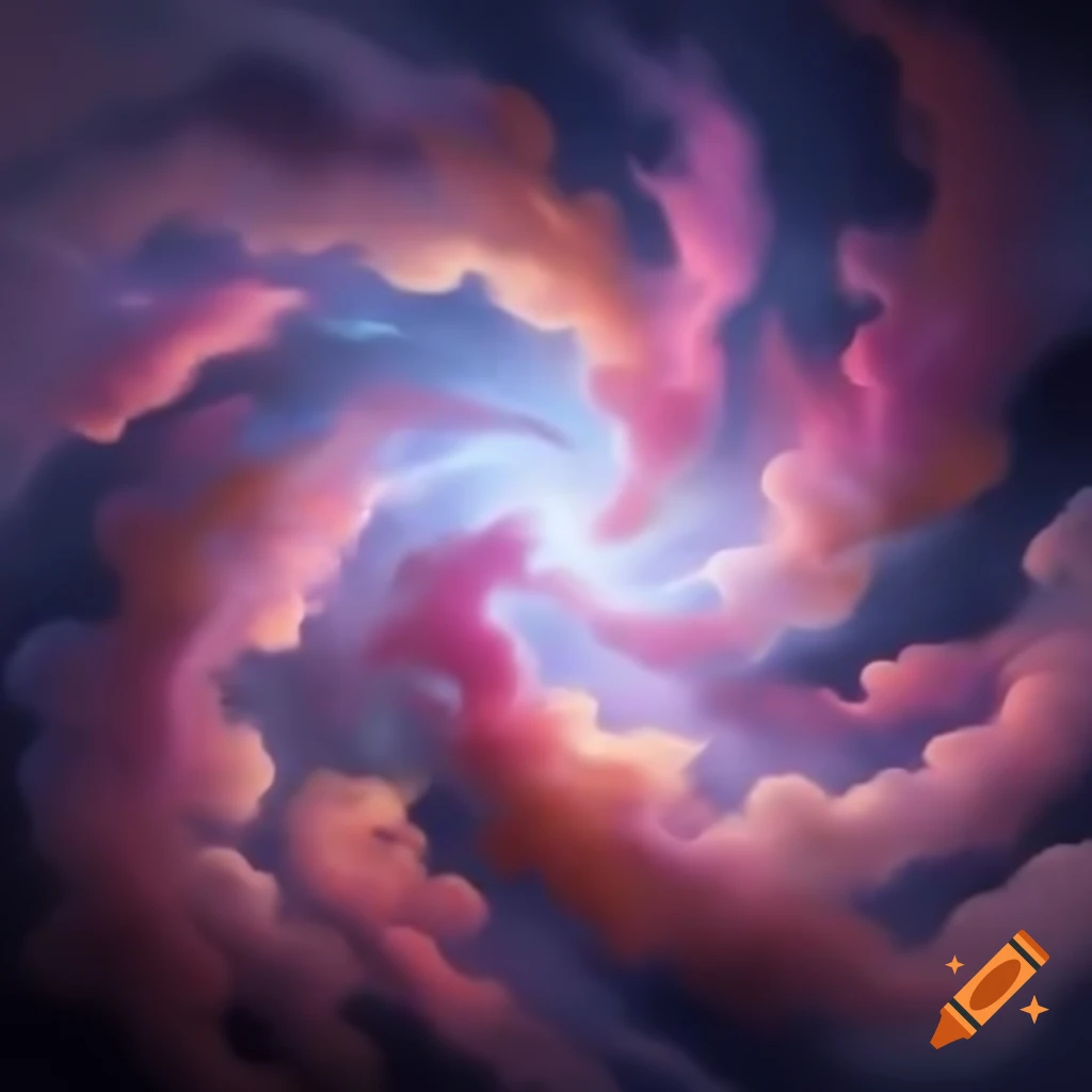 Impressionist painting of vibrant fairyland with twinkling stars and pink luminescence