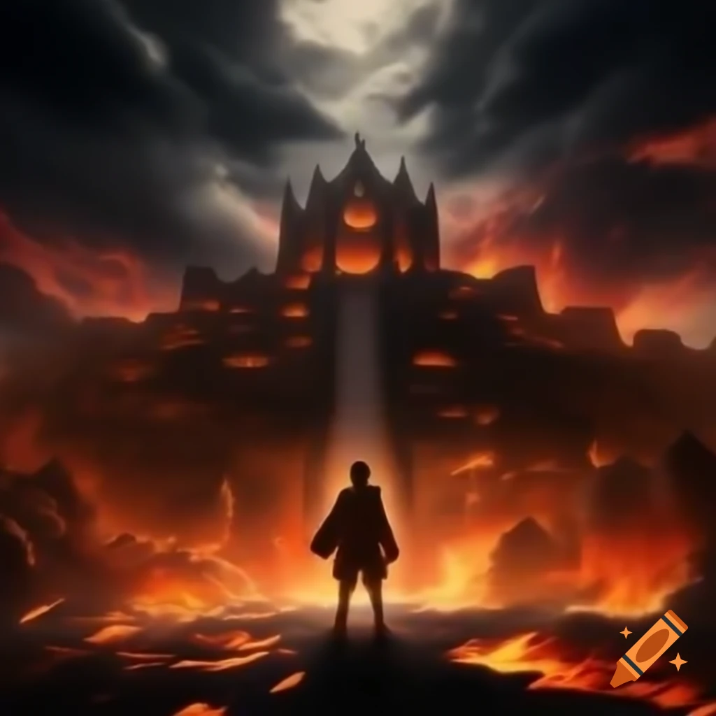 Citadel engulfed in flames