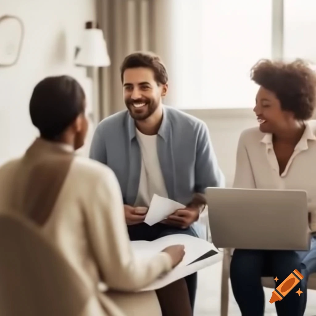 Happy professionals collaborating in a private psychiatry setting