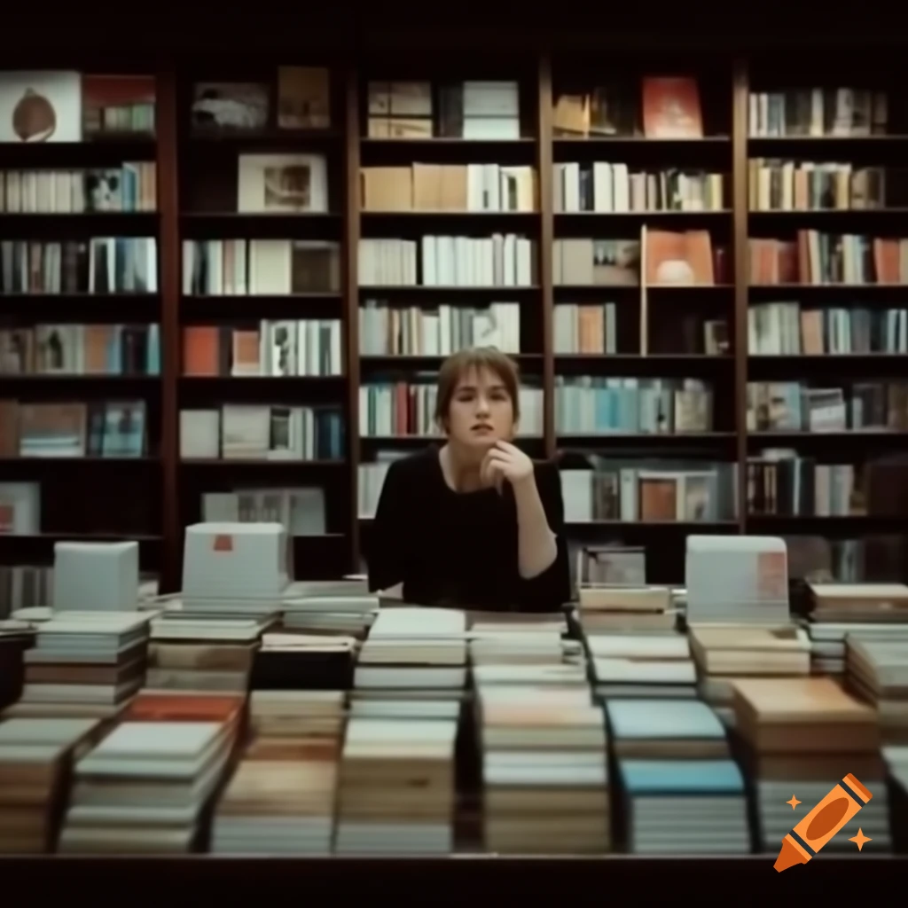 Bookstore owner surrounded by books and cute supplies at GORF BOOKSTORE