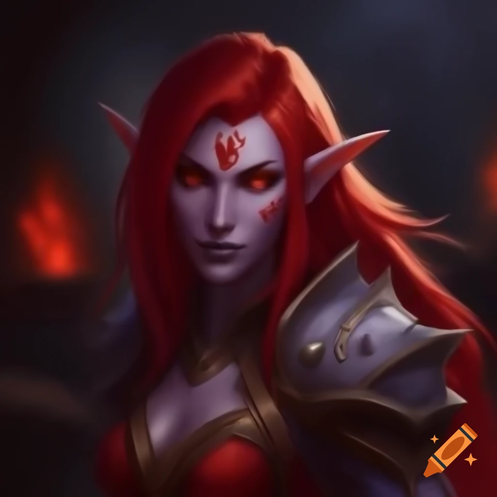 Female blood elf character from world of warcraft on craiyon