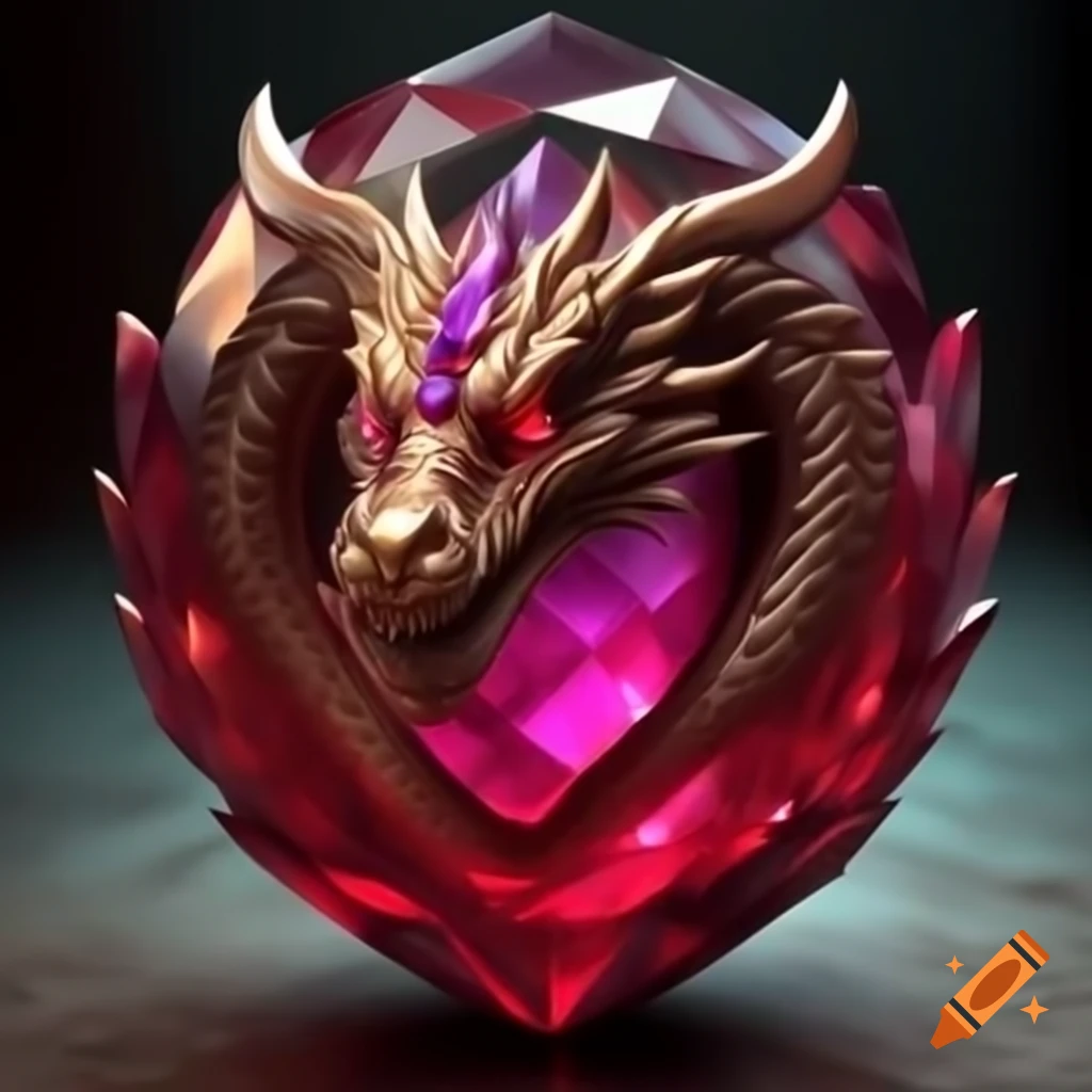 Ruby gemstone dragon sculpture showcasing artistry and power