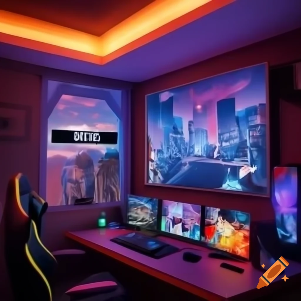 80's themed gaming banner of a Japanese city