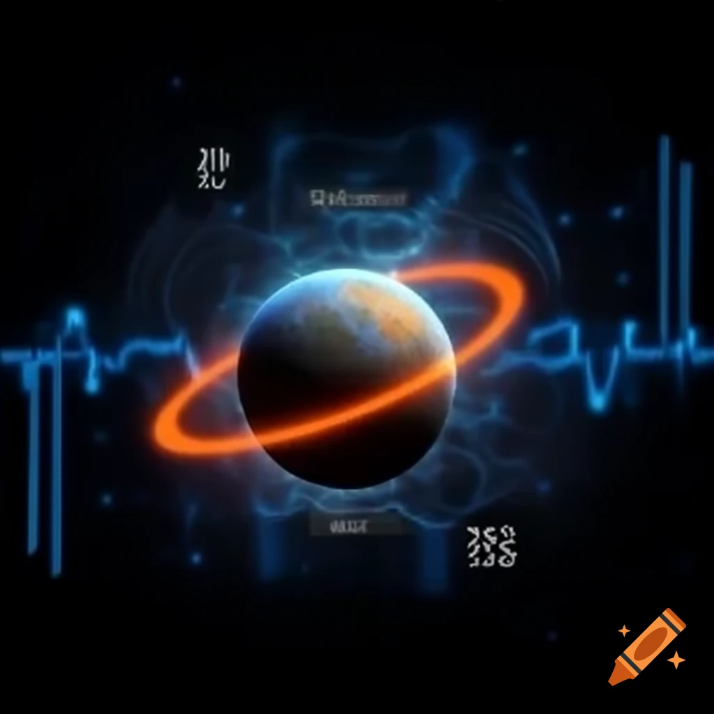 Website background design featuring basketball as a planet with rings and the name BasketStories