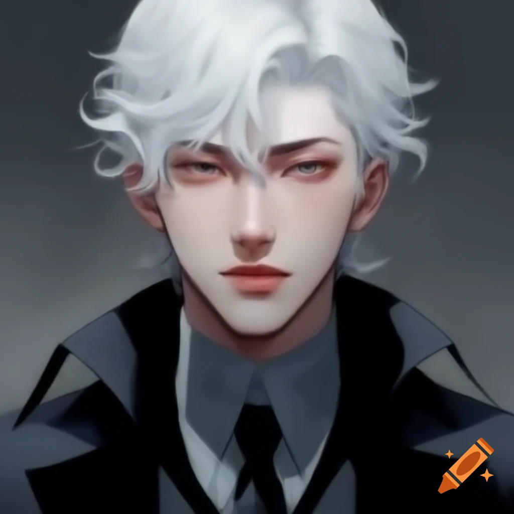 Fantasy Character With White Hair Red Eyes Crocodile Tail In Comic 