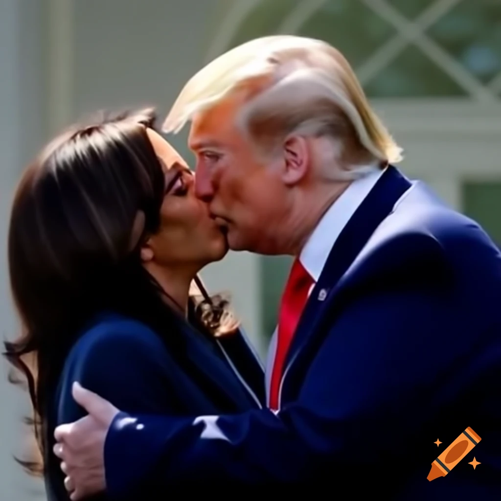 Political figure interaction between Donald Trump and Kamala Harris