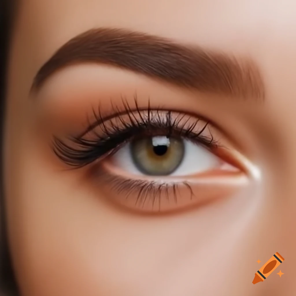 Close-up of an eye adorned with fake eyelashes