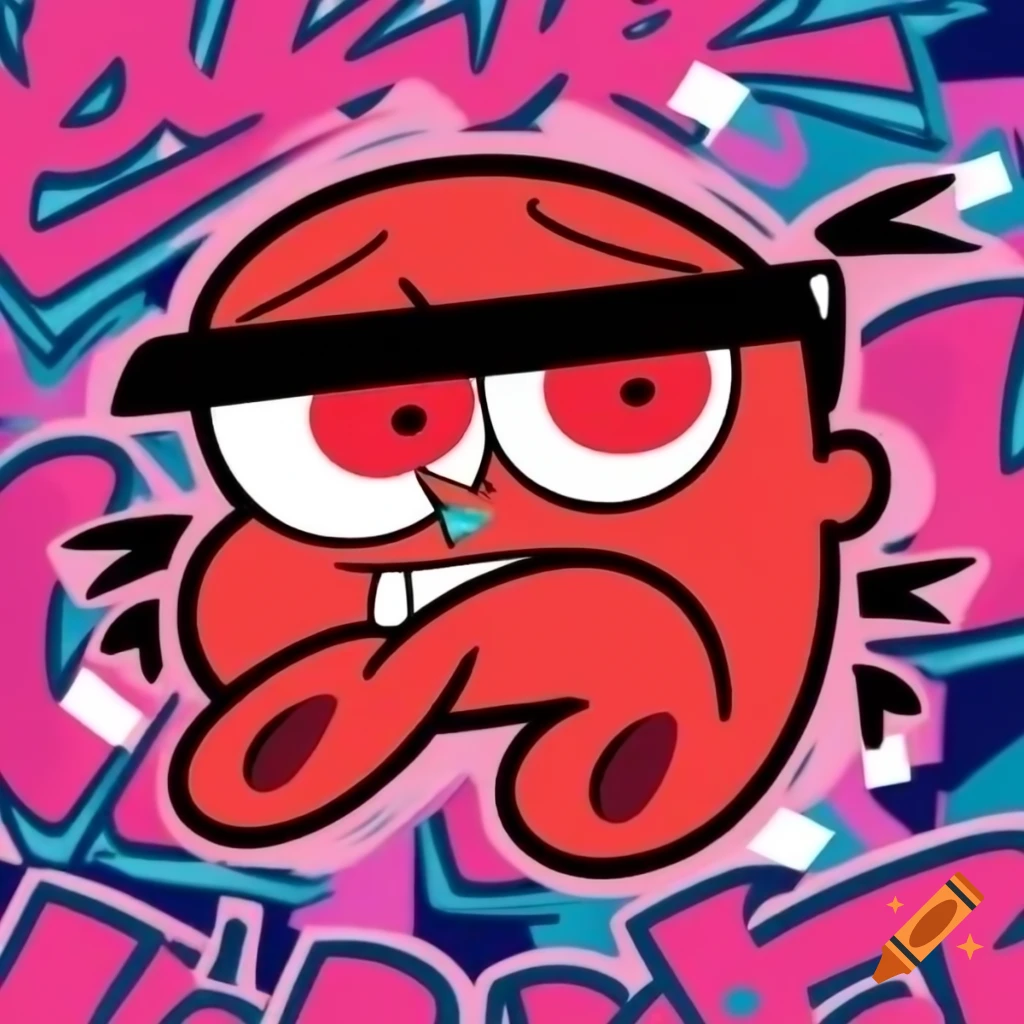Graffiti art of Crimson Chin from Fairly OddParents