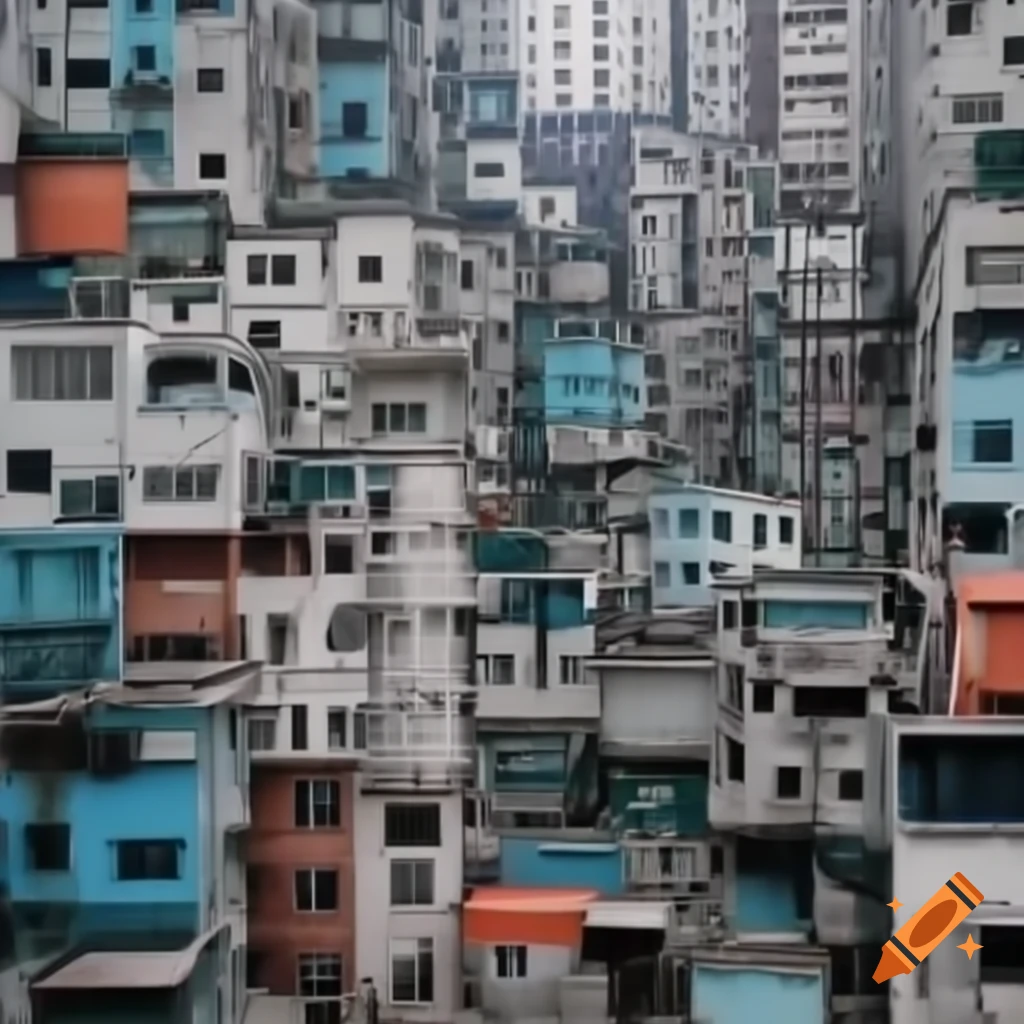 Intricate pattern inspired by Kowloon Walled City