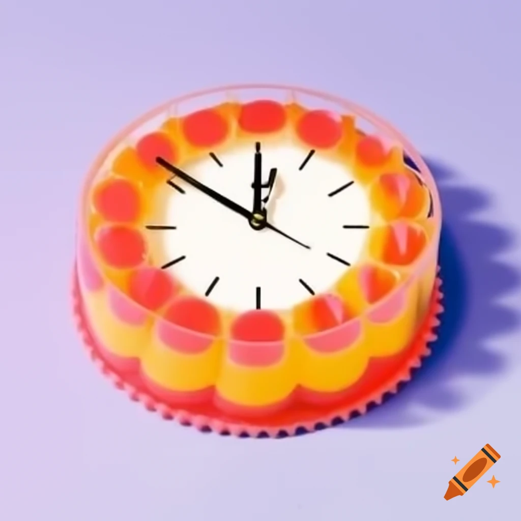 Colorful jello clock design