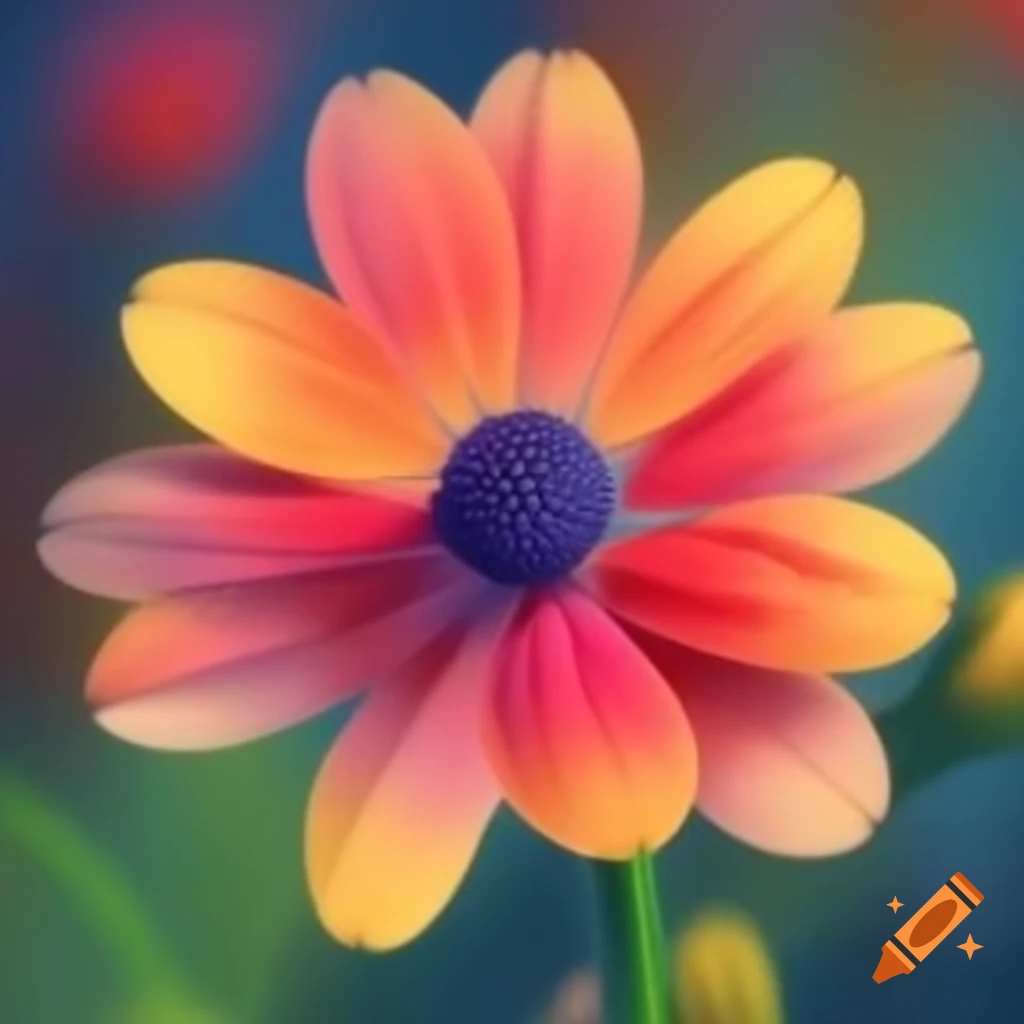 Colorful flower in natural setting