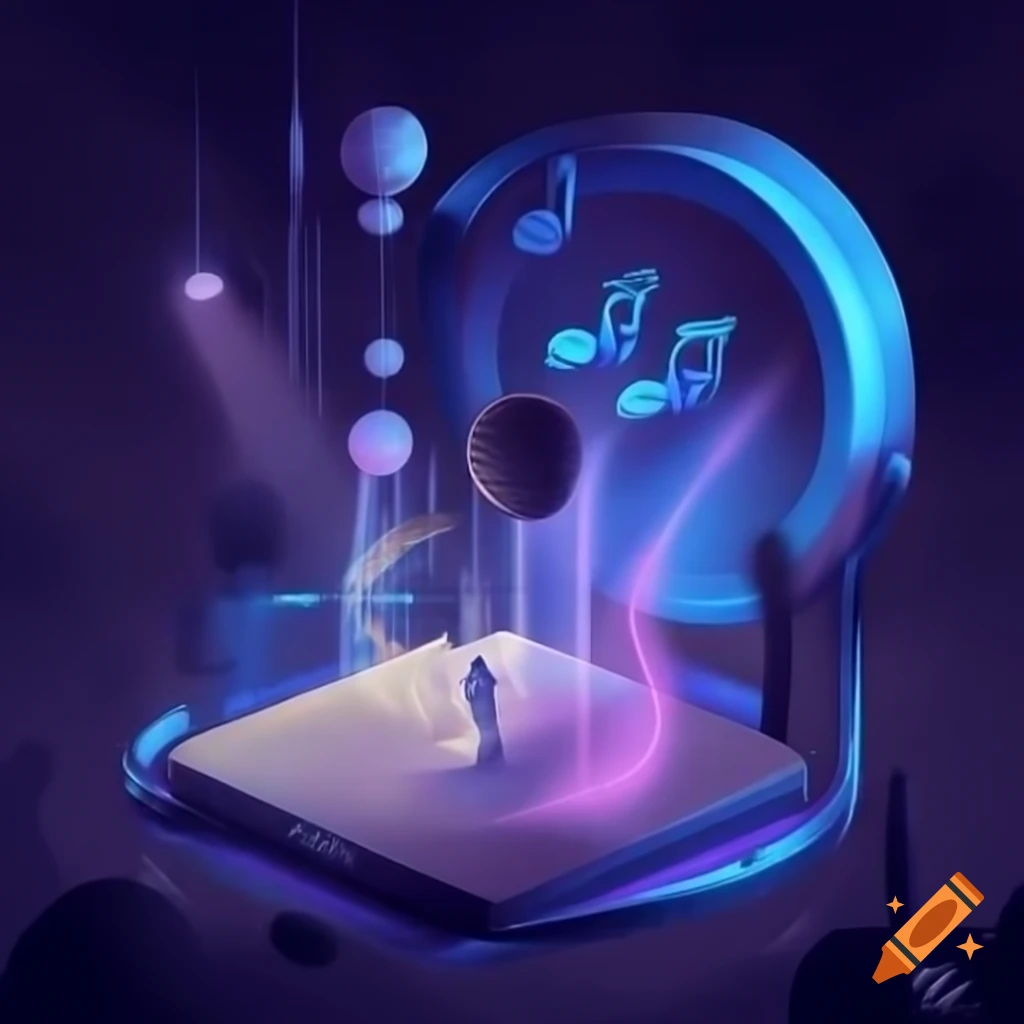 Dark-toned image referencing music