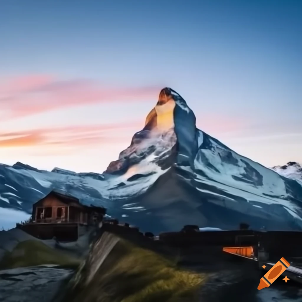 Sunrise over the Matterhorn peak