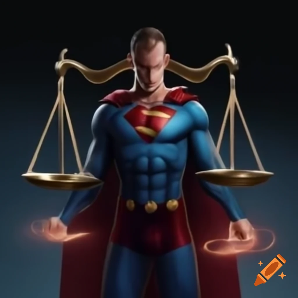 Superhero named Scaleman with the power of balance