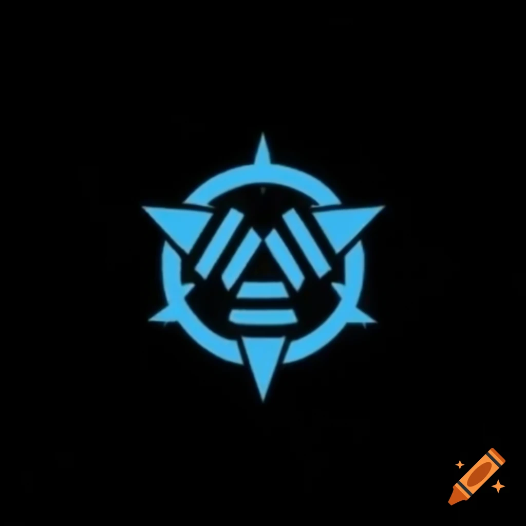Geometric circle logo representing an orcish cult on craiyon