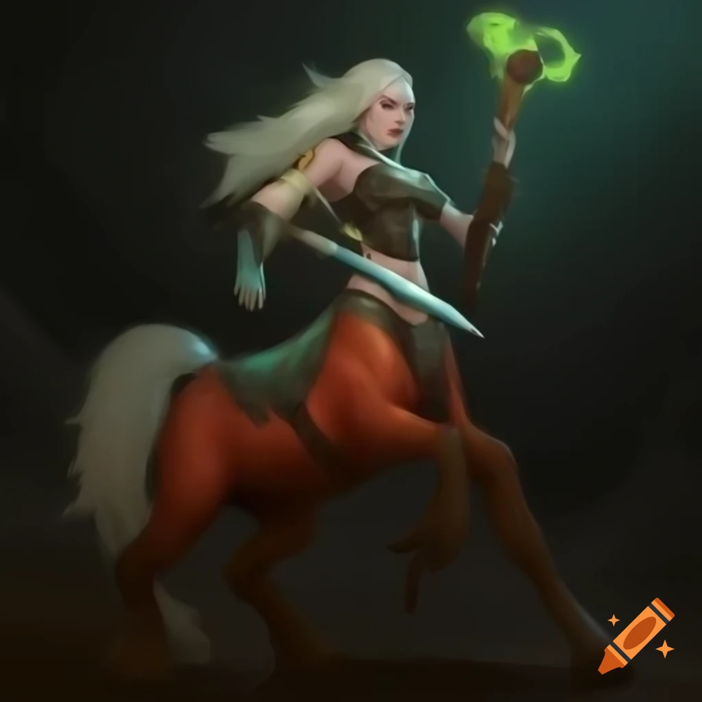 Female centaur portrait depicting a poison druid for Dungeons & Dragons