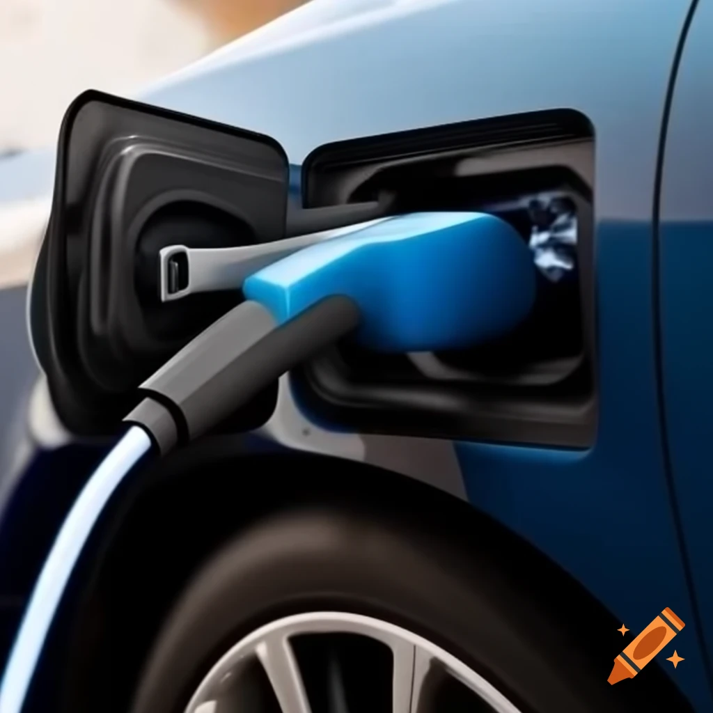 High-definition electric car charger in real life