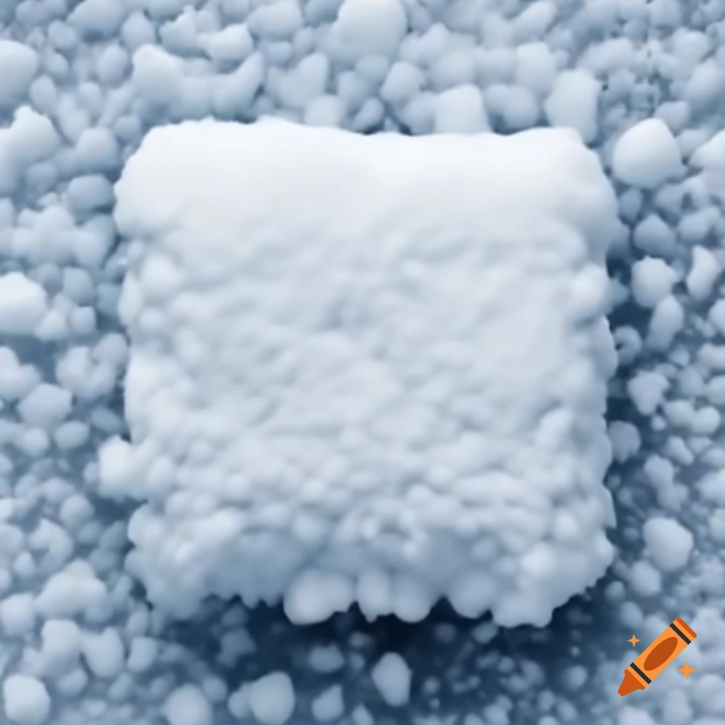 Square-shaped powder snow