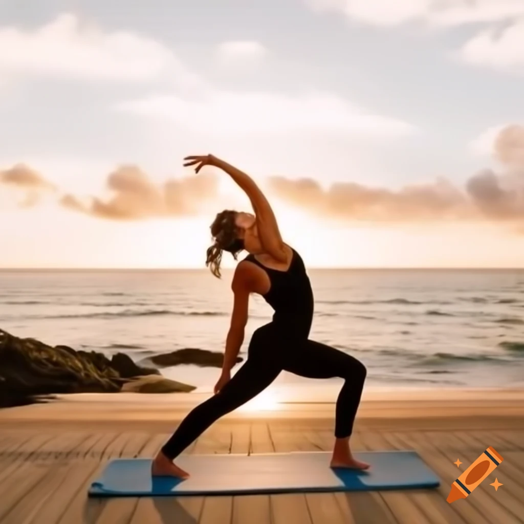 Oceanfront yoga studio at sunrise
