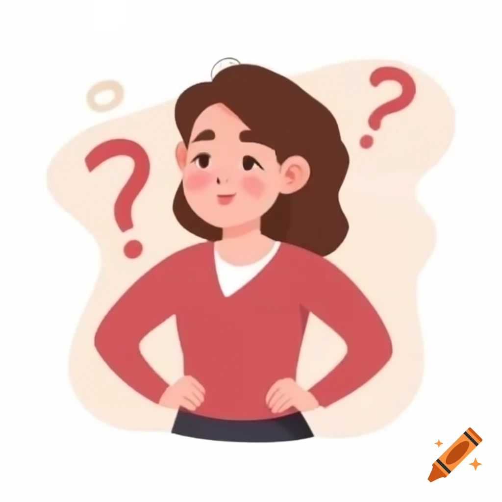 Positive woman with questioning expression