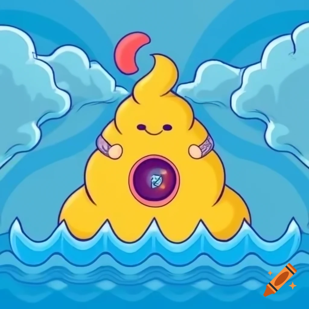 Psychedelic underwater journey in a whimsical yellow submarine