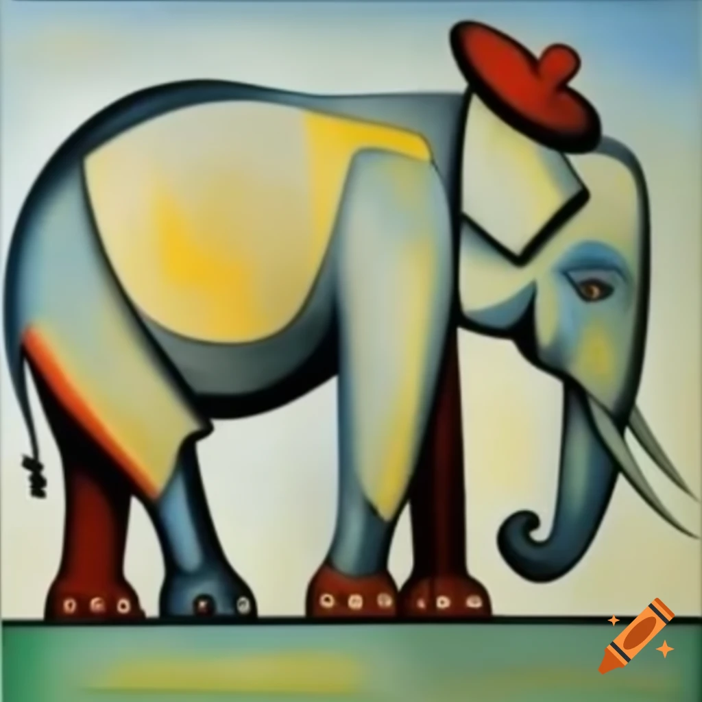 Pablo Picasso's artistic interpretation of an elephant