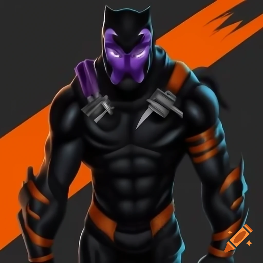 Fierce warrior in tiger-inspired suit with vibrant stripes and tiger-faced helmet